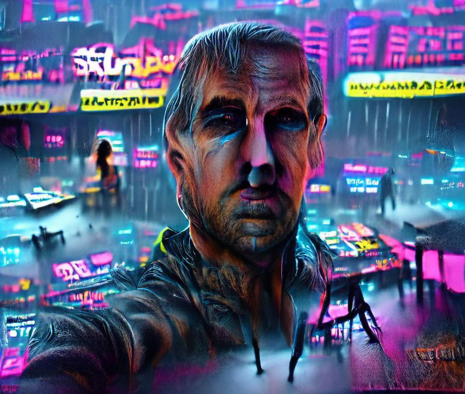 detailed matte painting cyberpunk 2099 blade runner 2049 neo...