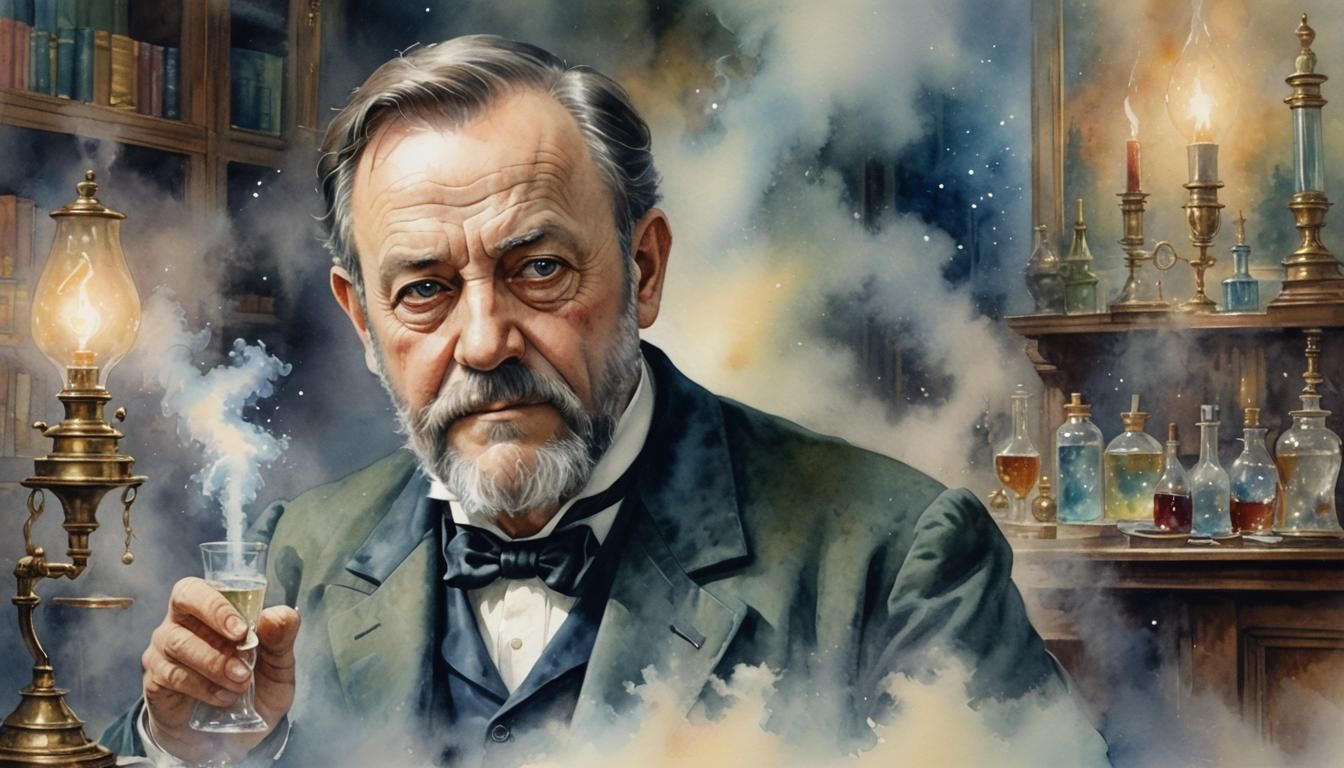 Louis Pasteur (Scientist)
portrait
watercolor