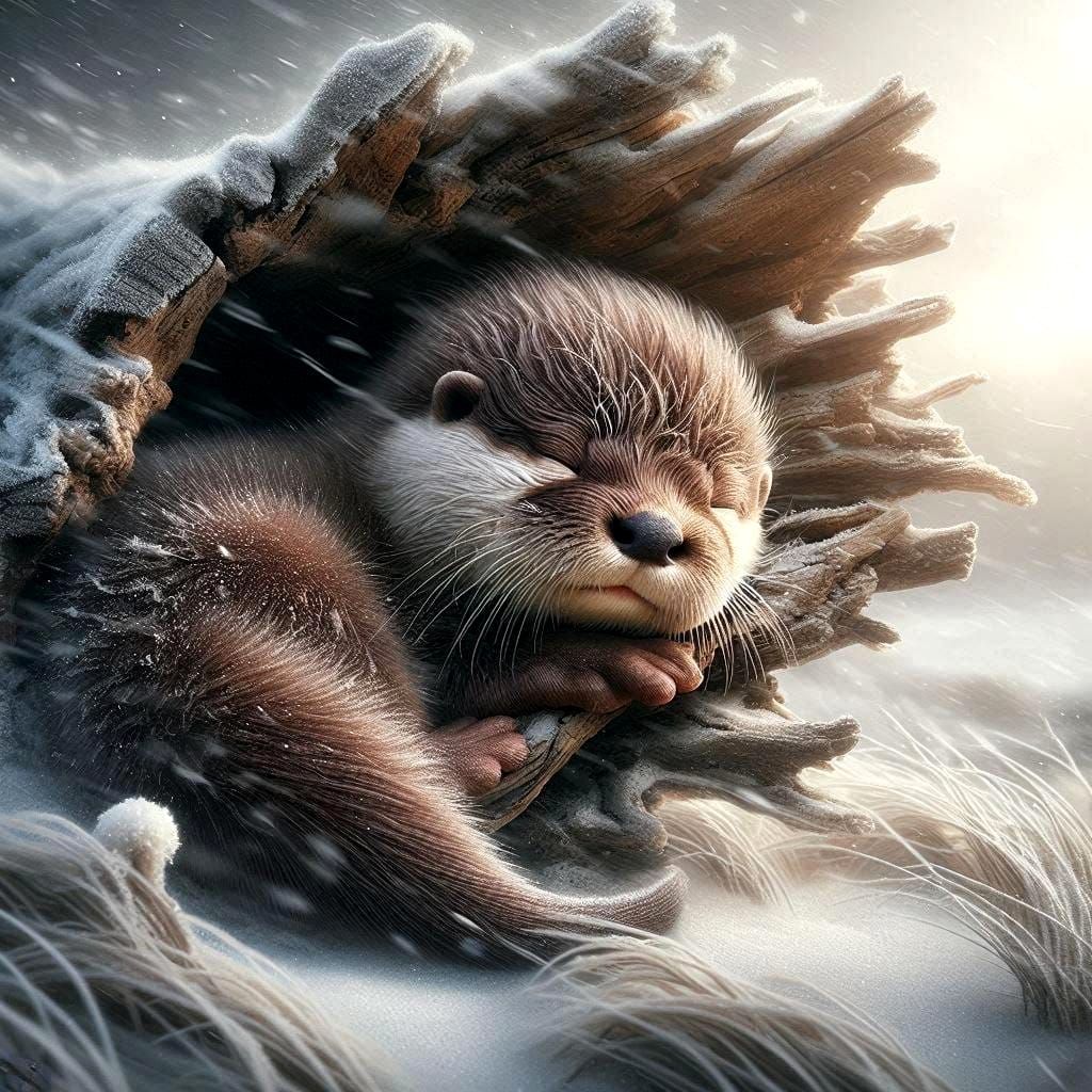 Sleeping otter