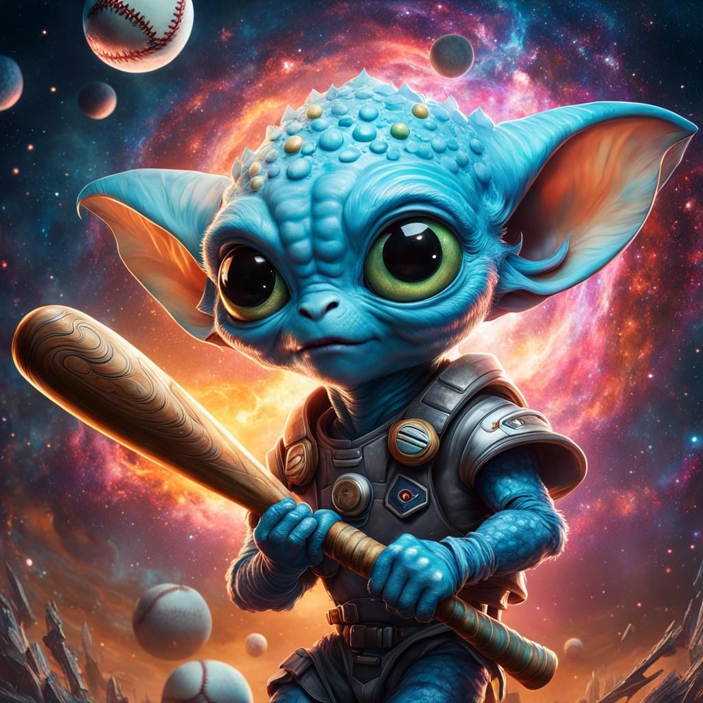 Intergalactic baseball player  by @Kalpine