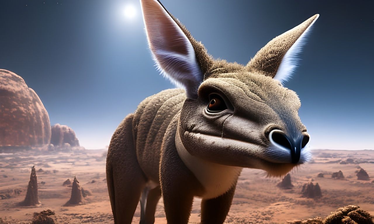 half aardvark half kangaroo alien creature - AI Generated Artwork ...