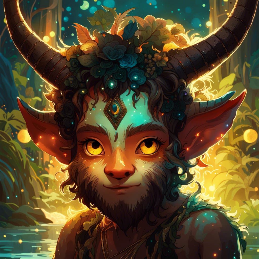 Shy satyr/faun boy - AI Generated Artwork - NightCafe Creator