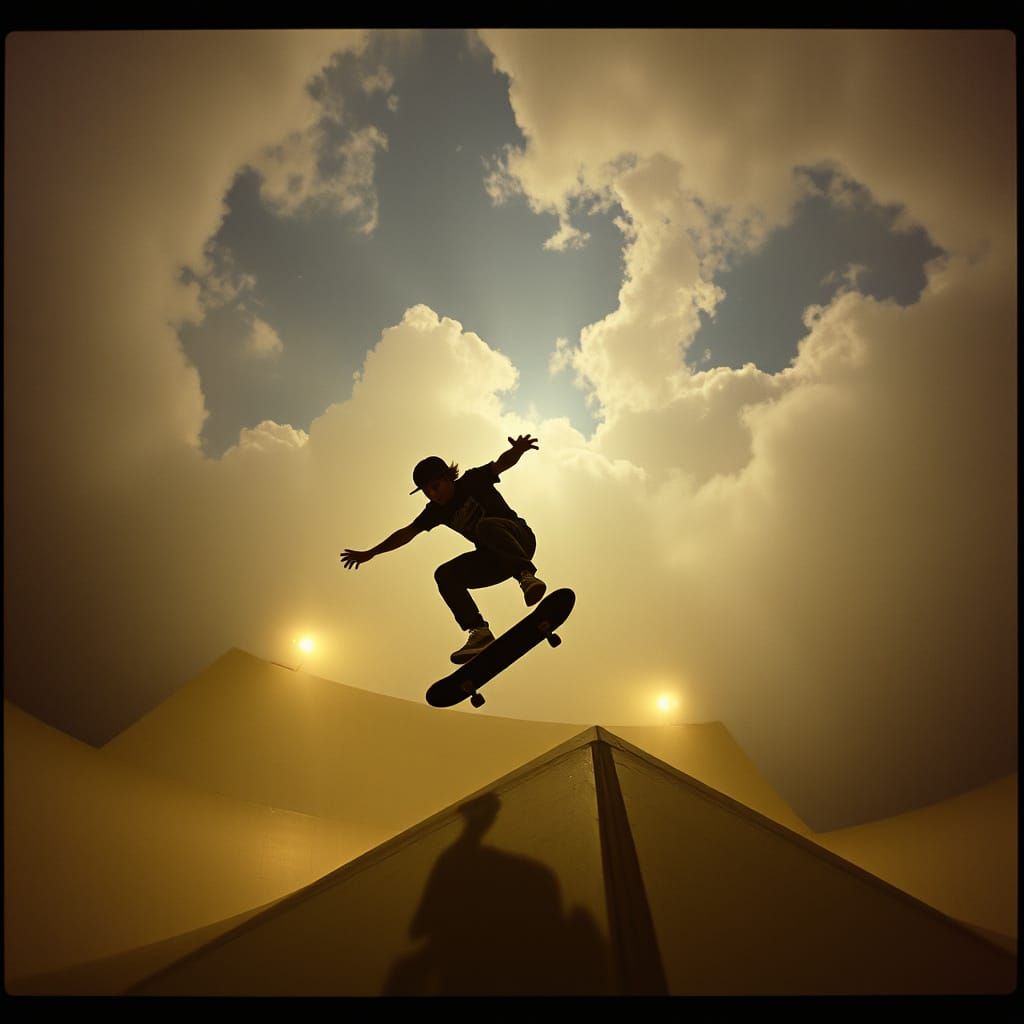 Skate Heaven: Cinematic Film Still from Tony Hawk Pro Skater