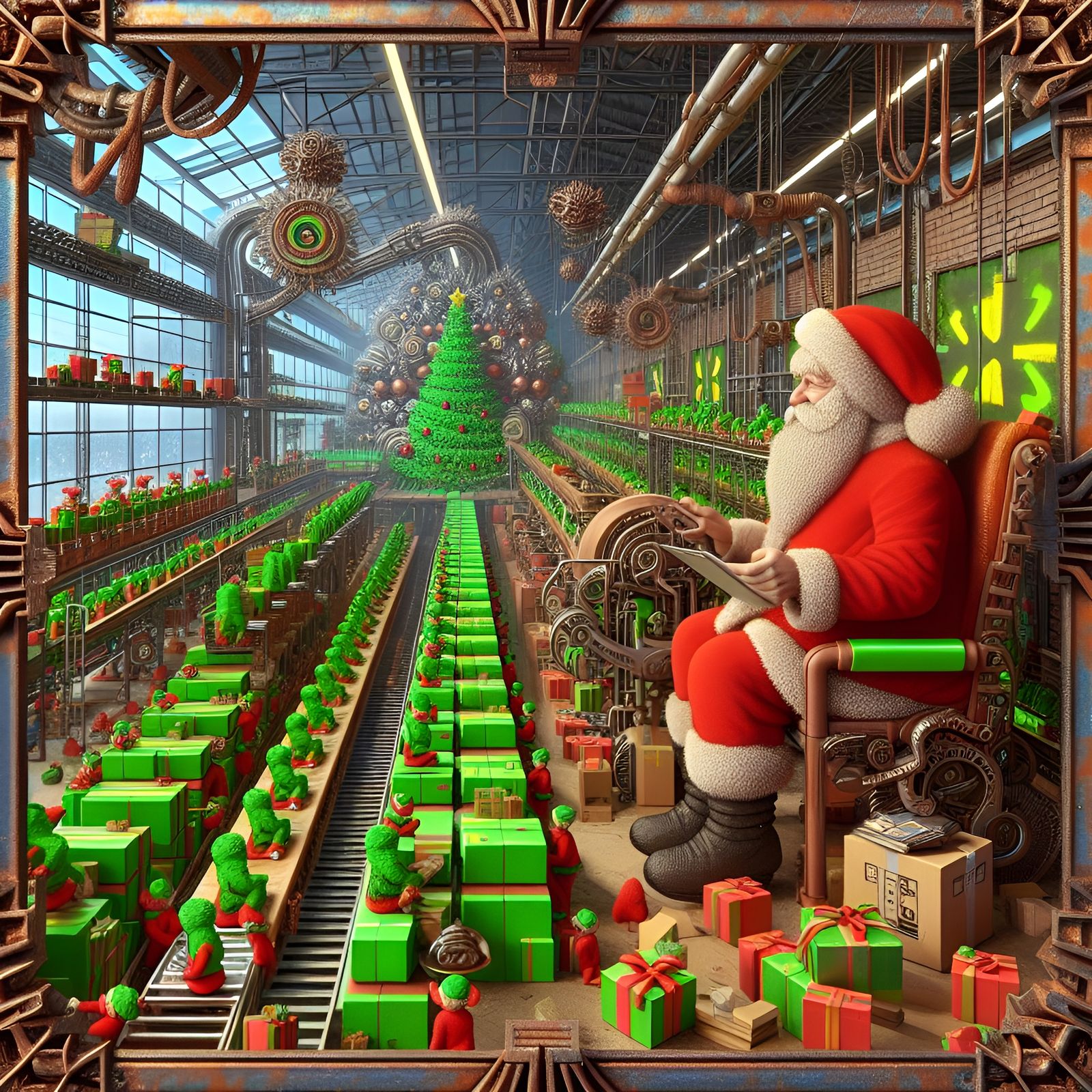 Santa's Sweatshop [Vol.1] (Dall-E-3,  25dec23)