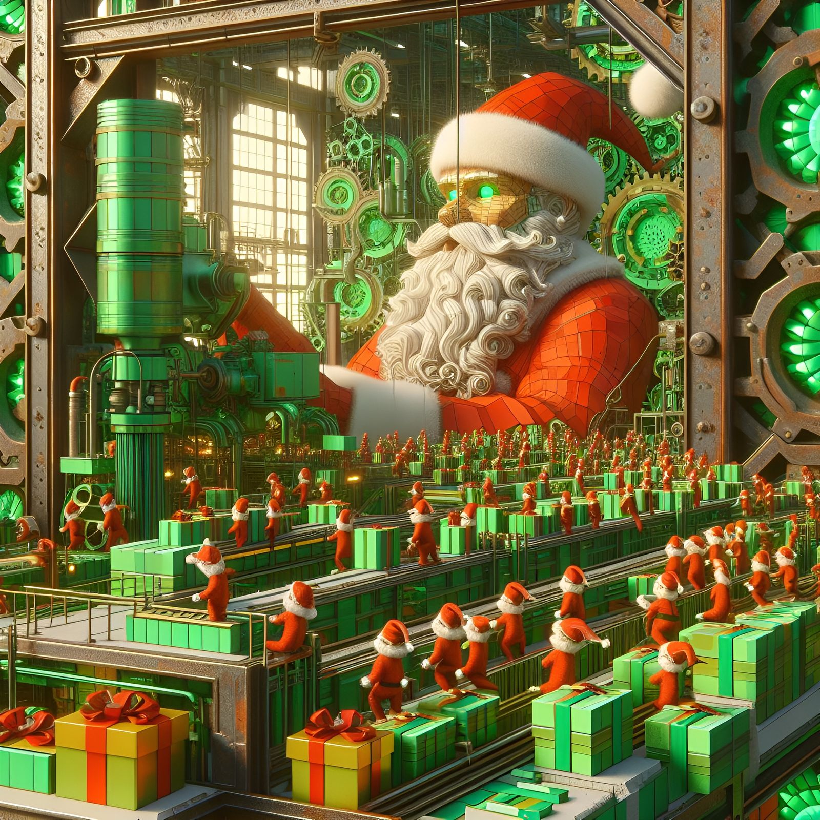 Santa's Sweatshop [Vol.1] (Dall-E-3,  25dec23)