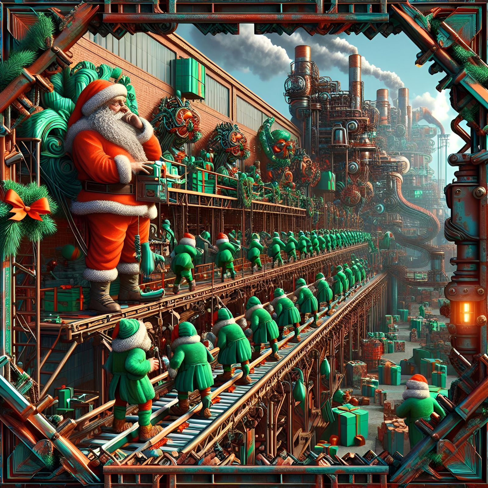 Santa's Sweatshop [Vol.1] (Dall-E-3,  25dec23)