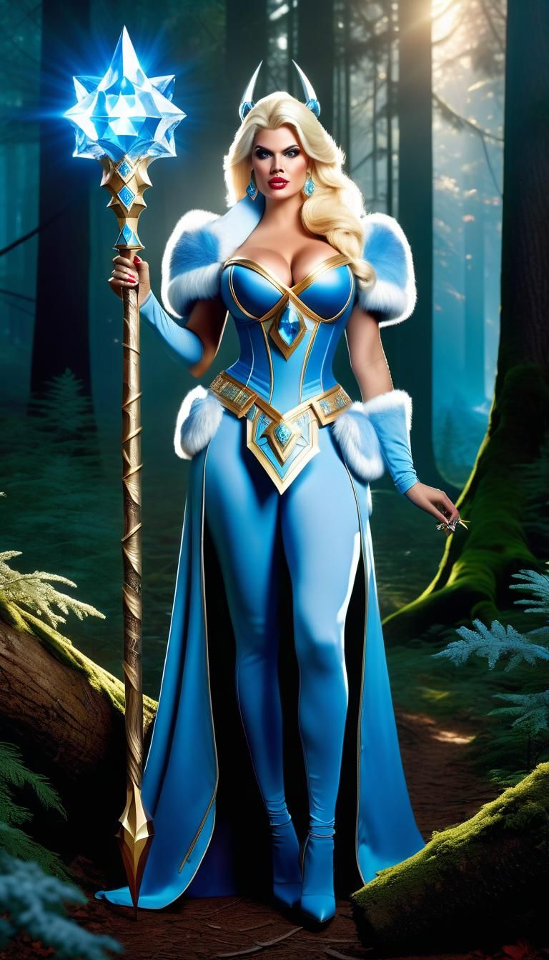 Anna Nicole Smith as Crystal Maiden from Dota 2 - AI Generated Artwork -  NightCafe Creator