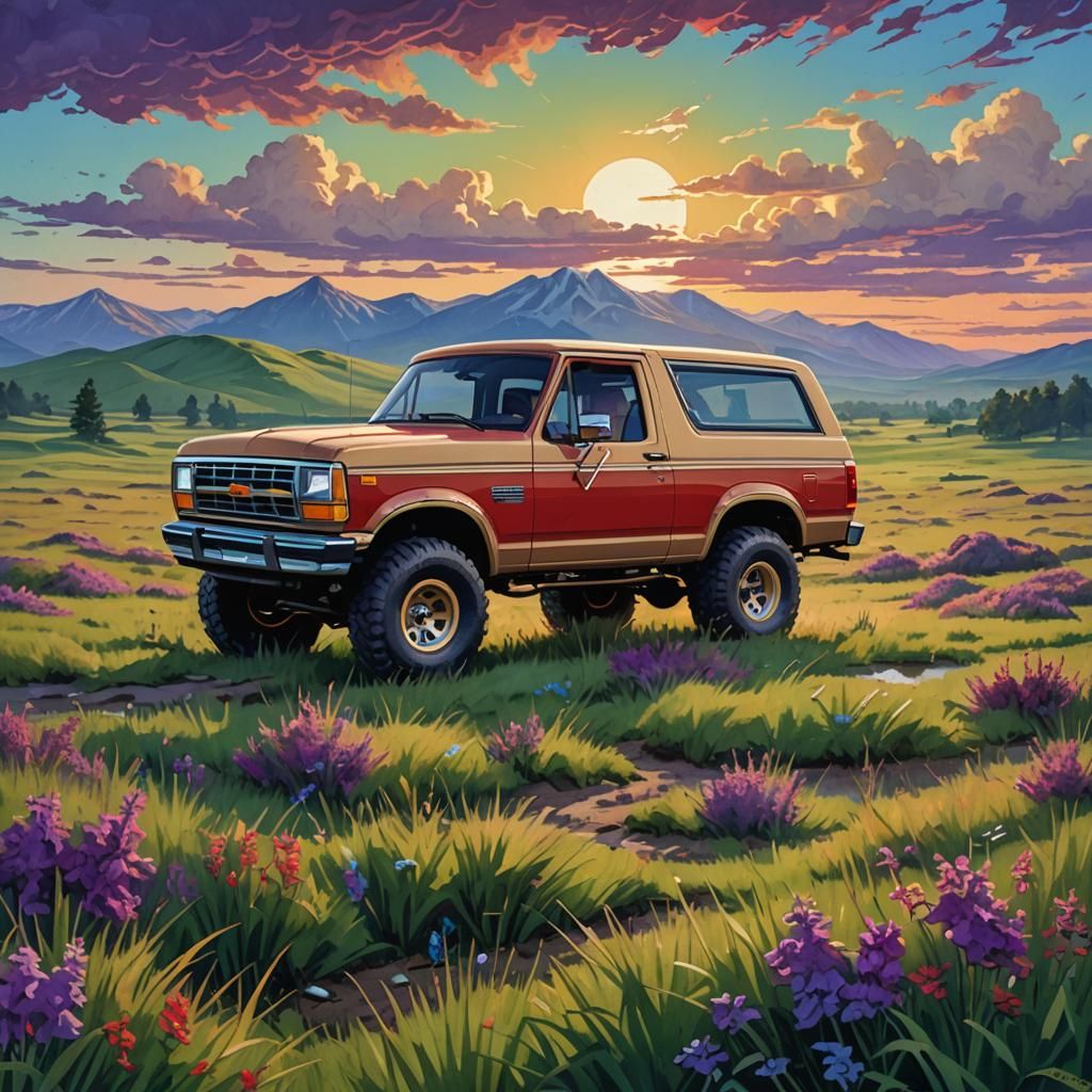 1990 Ford Bronco - AI Generated Artwork - NightCafe Creator