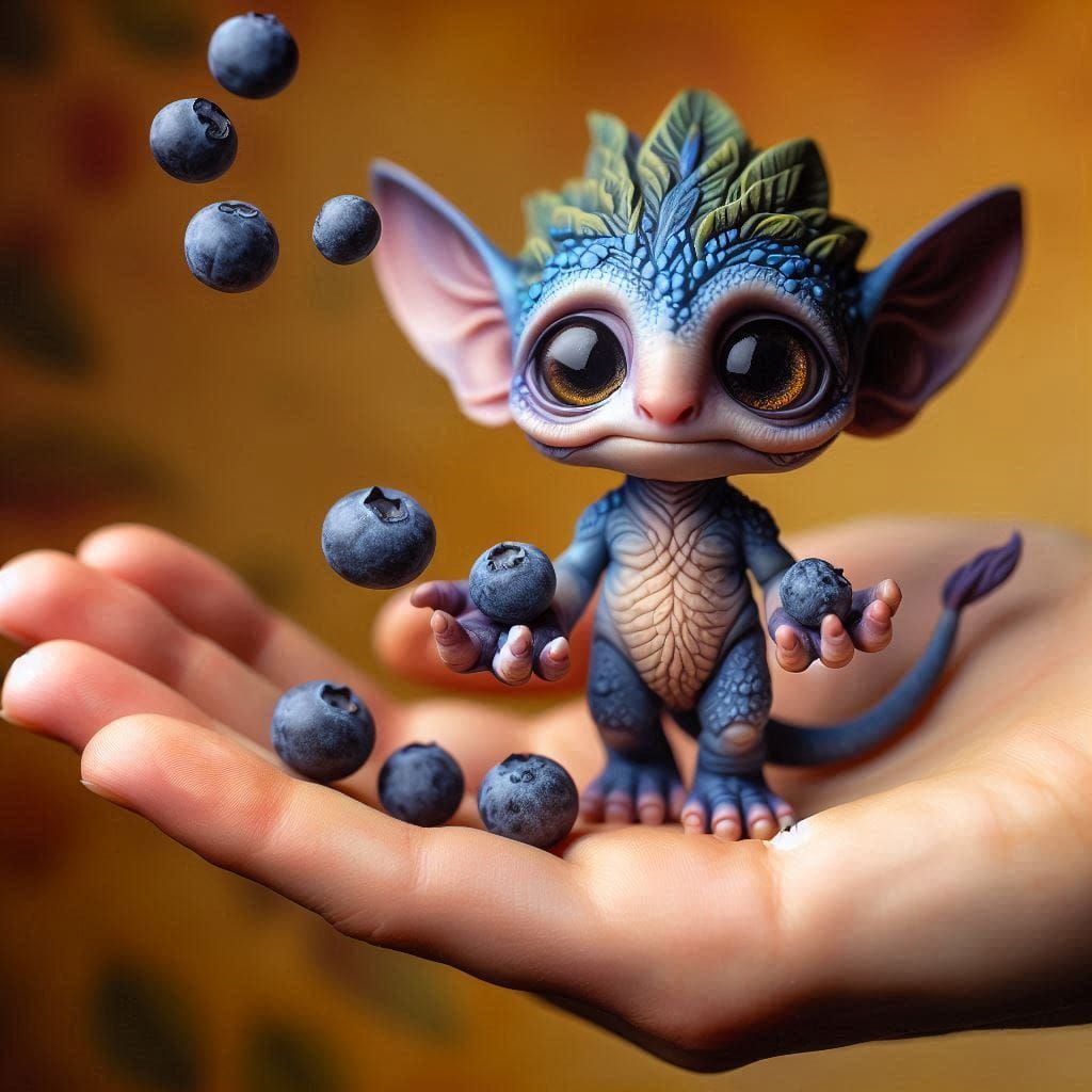 Blueberry Imp Juggling for his supper