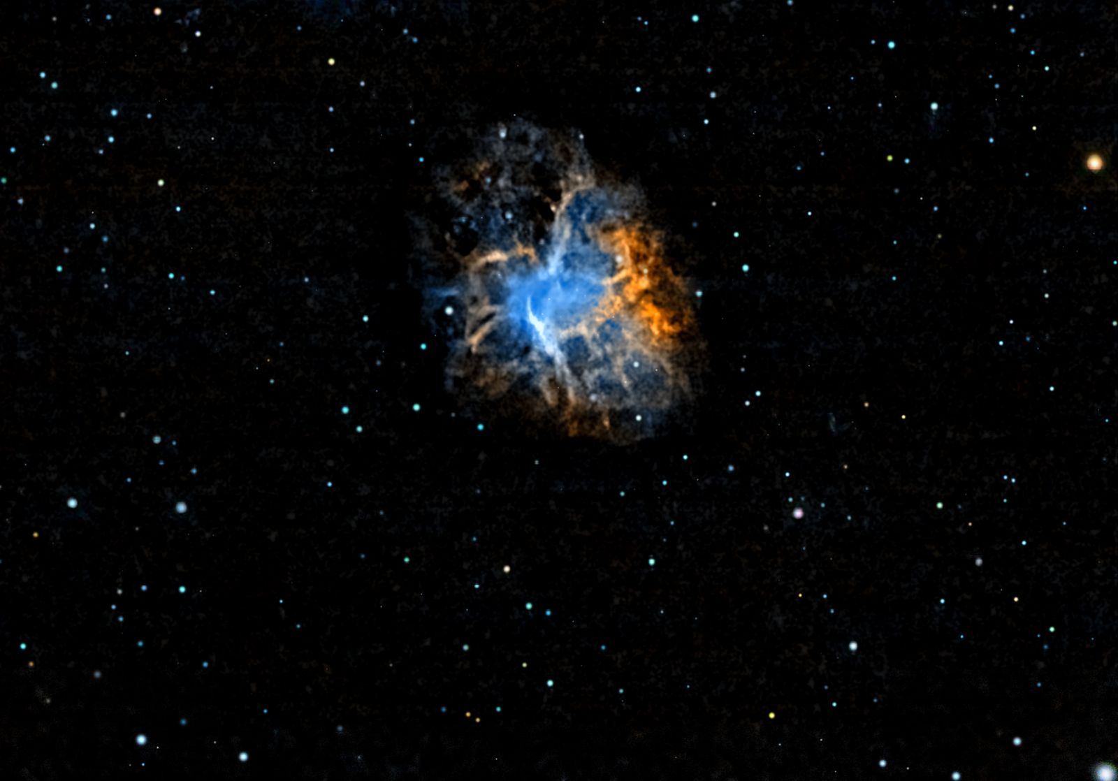 Journey into the Crab Nebula supernova remnant.