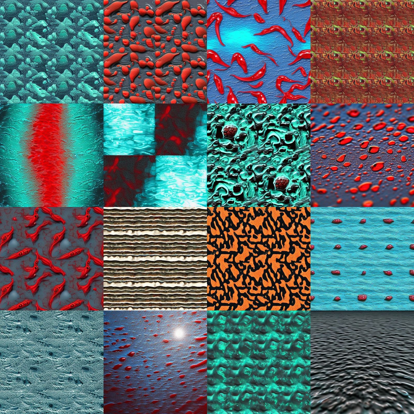 seamless texture of water that looks oddly spicy and alien