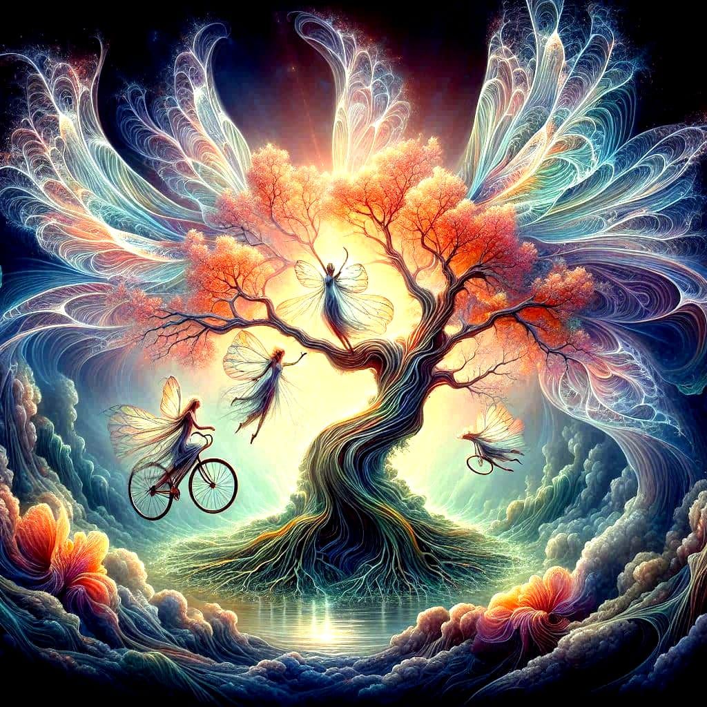 Fairy Cyclist In Flow Skies!!!!