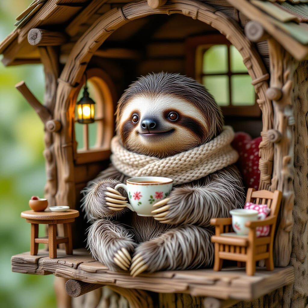 Cozy Sloth.  by @Sylvie