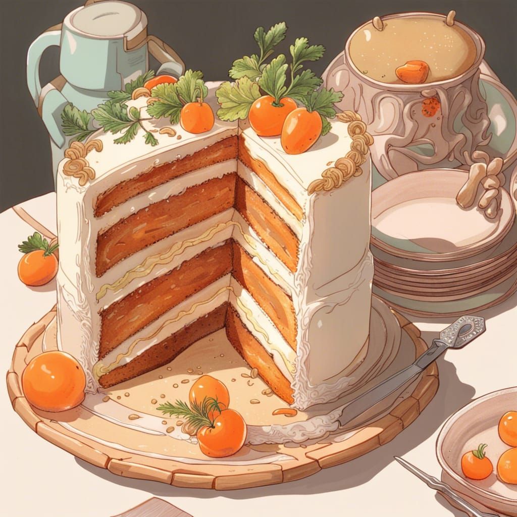 1,048 Carrot cake Stock Illustrations | Depositphotos