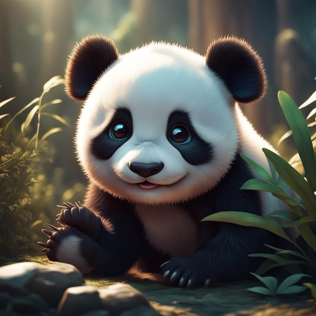 cute baby panda - AI Generated Artwork - NightCafe Creator