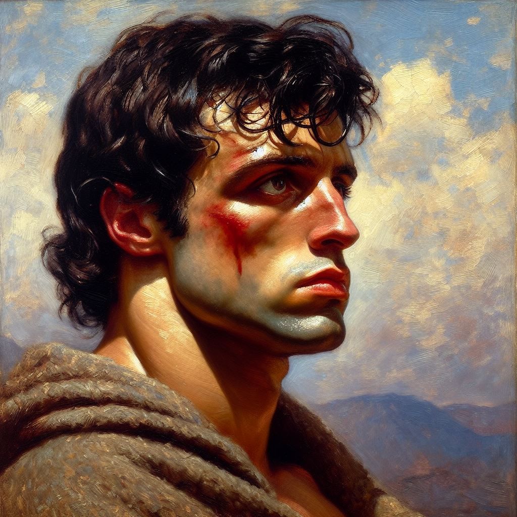 Sylvester Stallone as Rocky Balboa as painted by Gustave Cou...