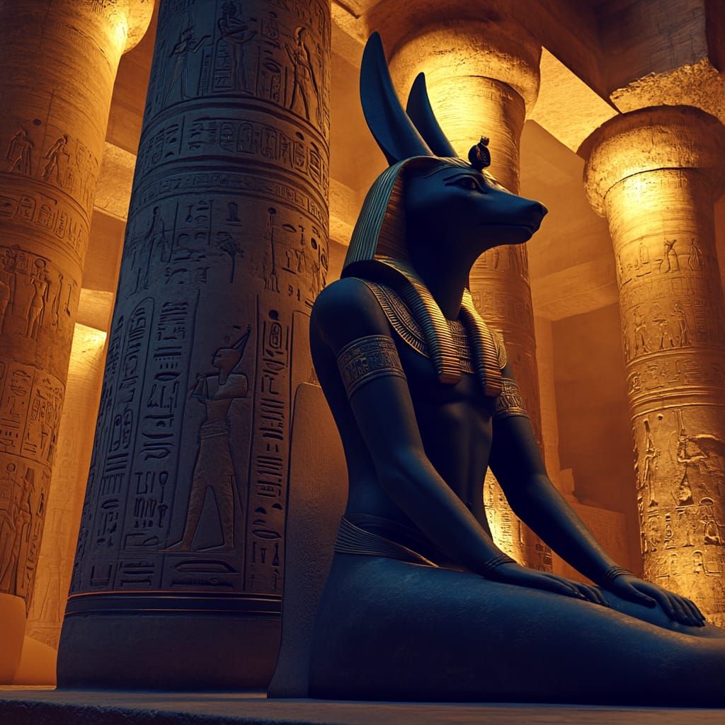 Deadly hieroglyphs epic Anubis 3D
