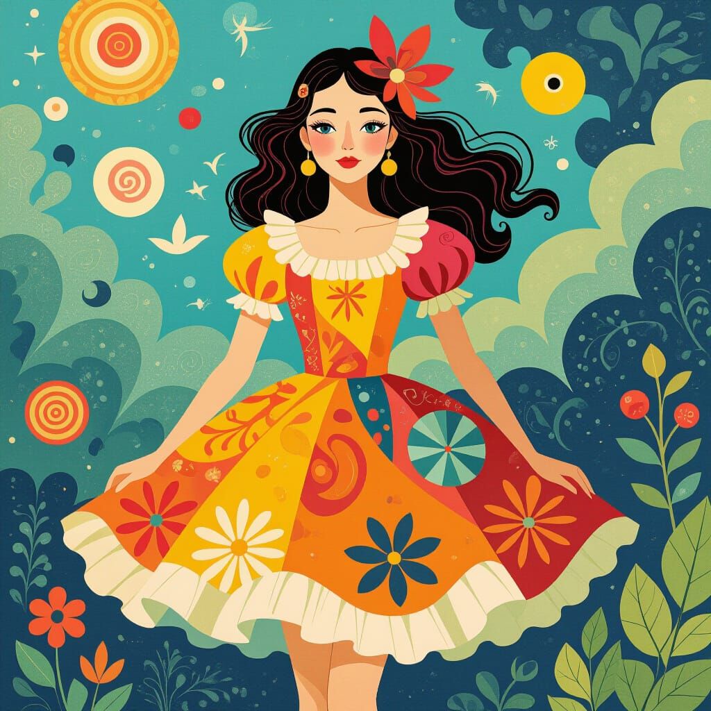 Dreamlike Woman in Surrealist Style