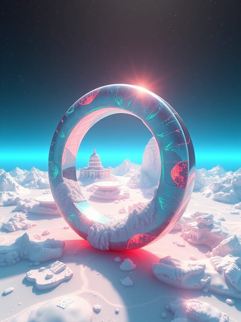 Surreal Cosmic Odyssey at the Edge of Reality