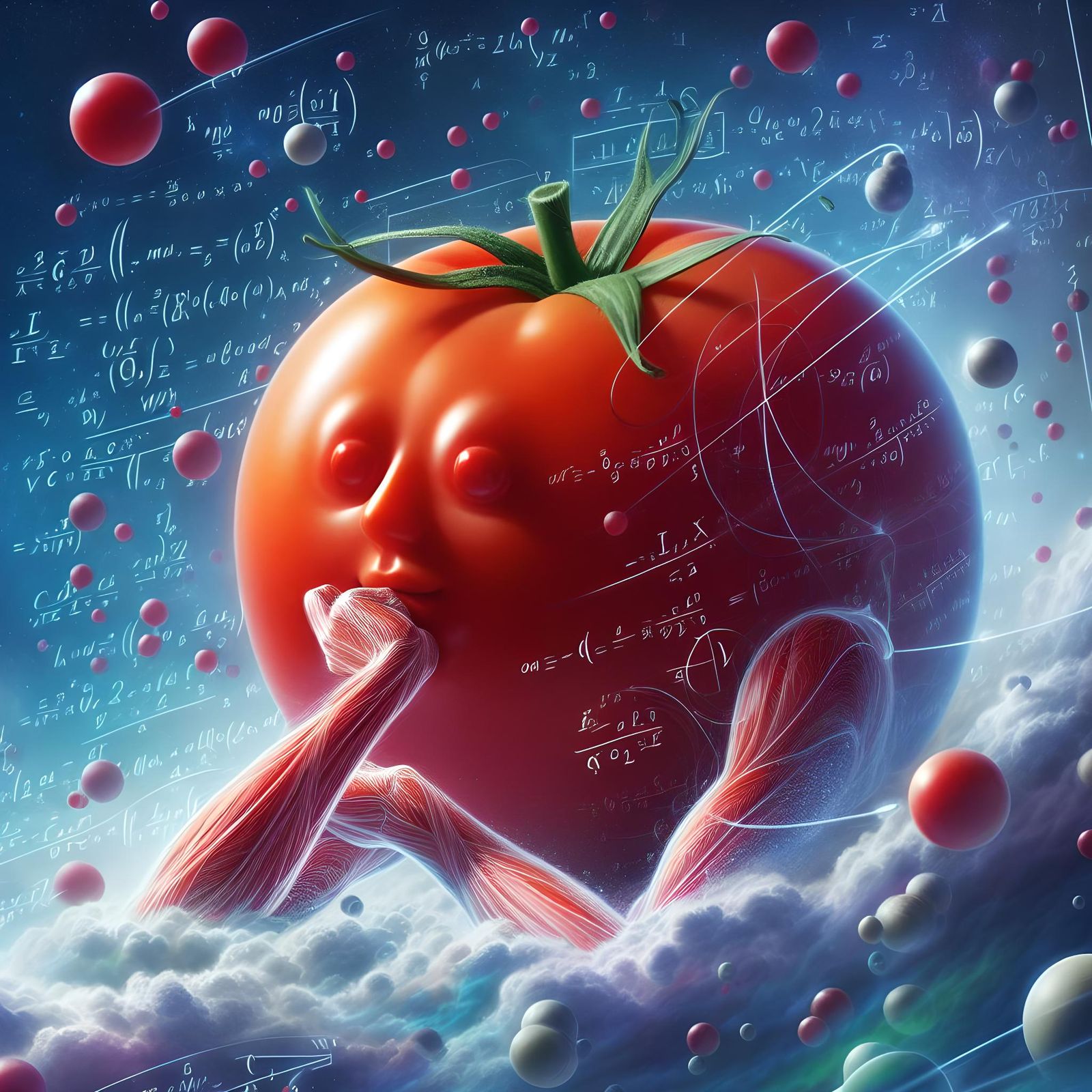 Tomato pondering maxwell's equations