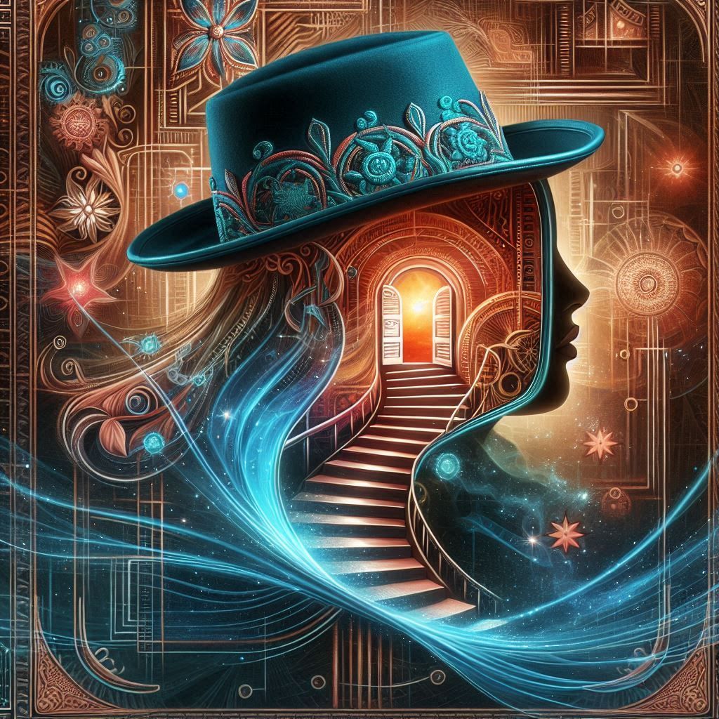 Digital Masterpiece Magical Elegant Women Ferora Hat 1