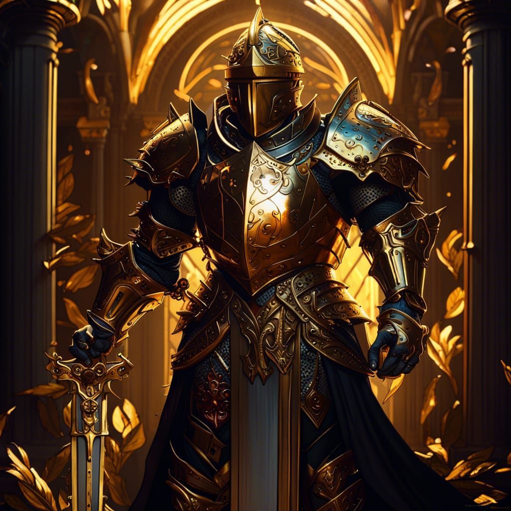 The golden knight - AI Generated Artwork - NightCafe Creator