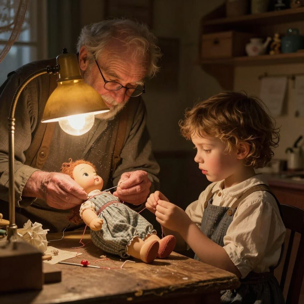 Will you fix my dollie, Grampa?  by @Pjrockey