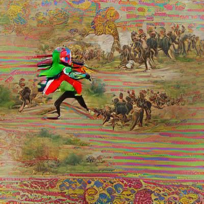 Bulgarian man running into battle against the ottoman empire...