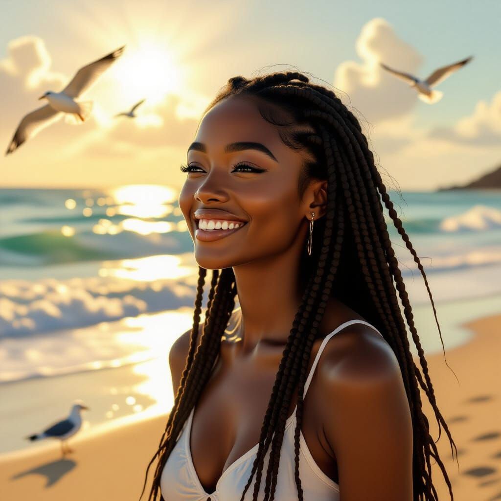 Smiles at the weather