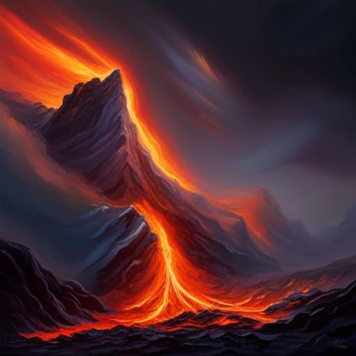 Roaring hot lava explosion. - AI Generated Artwork - NightCafe Creator