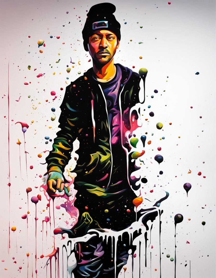 graffiti art, splash art, street art, spray paint, oil gouac...