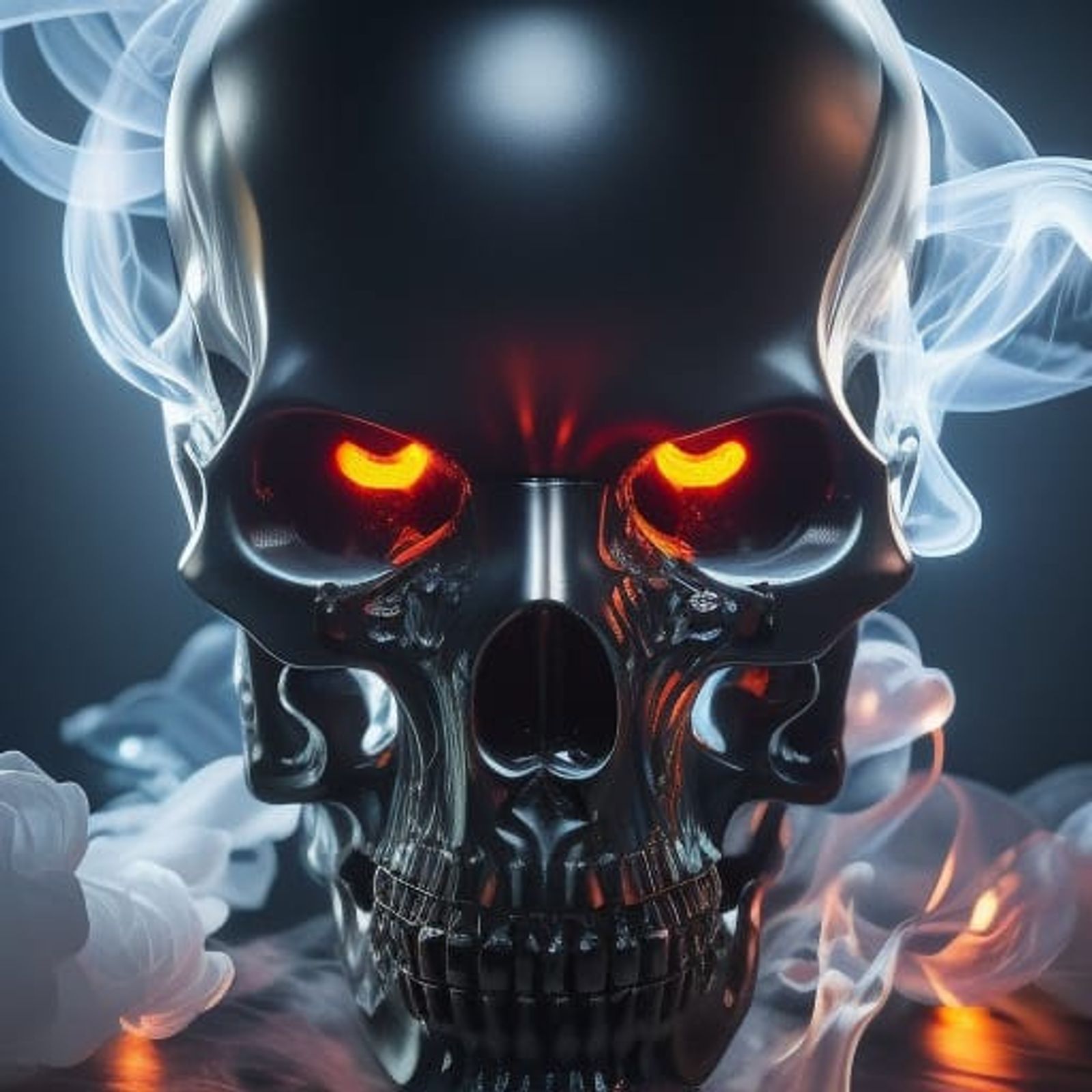 flame skull wallpaper