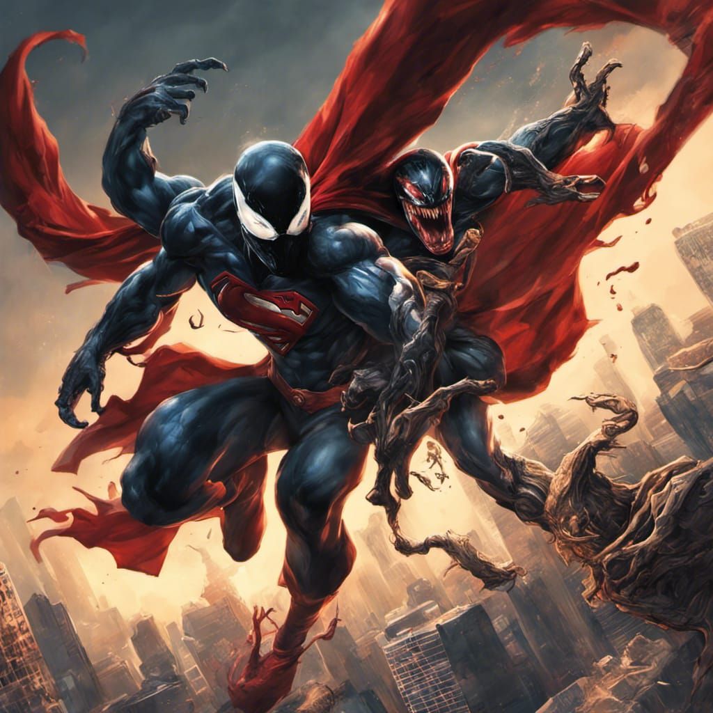 Venom and Superman - AI Generated Artwork - NightCafe Creator