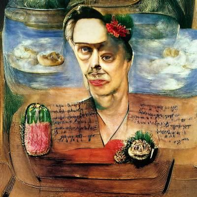 Portrait of Steve Buscemi by Frida Kahlo
