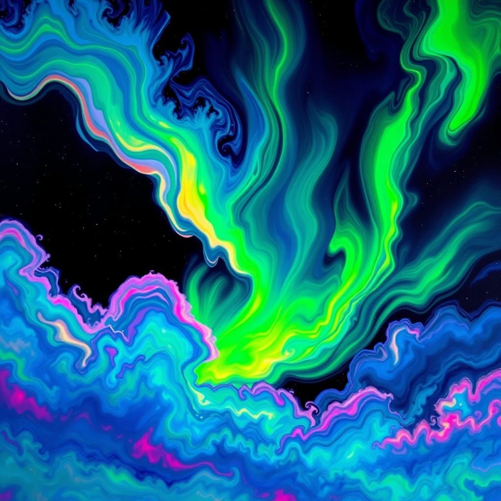 Ethereal Dreamscapes in Emerald and Sapphire