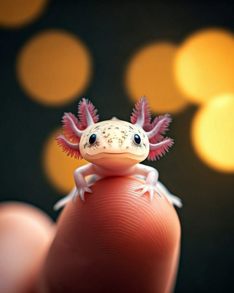 Delicate Axolotl  by @Corky2000
