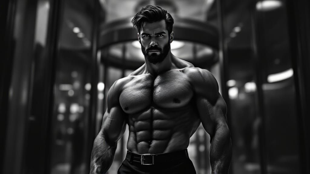 The Bouncer in Shirtless City (Still Flagged)  by @Lupus