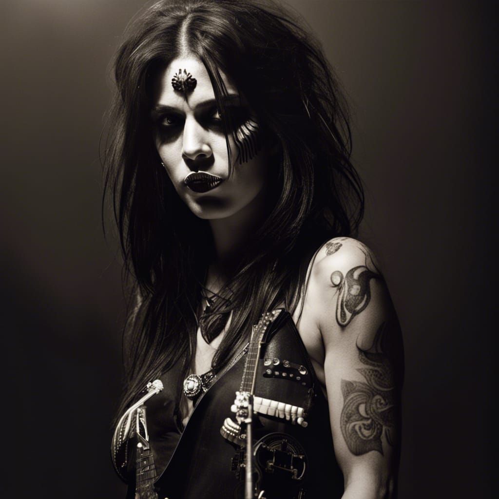 Dona Morte em um show de rock