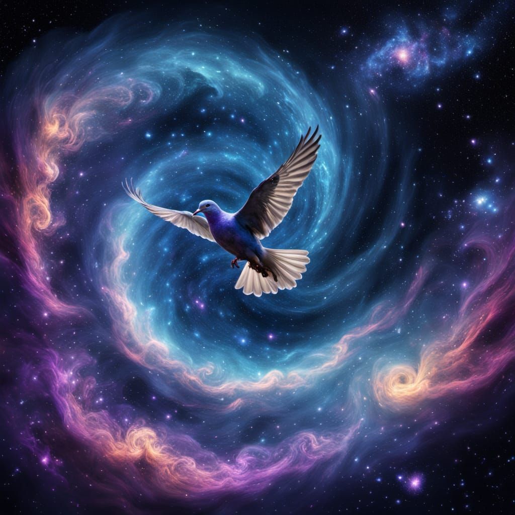Spectral Dove of Stardust in Deep Space