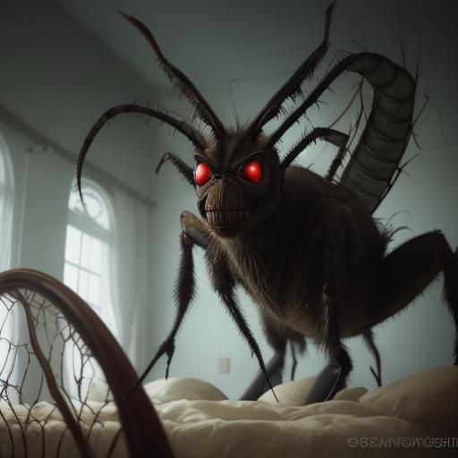 Absolutely horrifying nightmarish 
humanoid creature evil co...