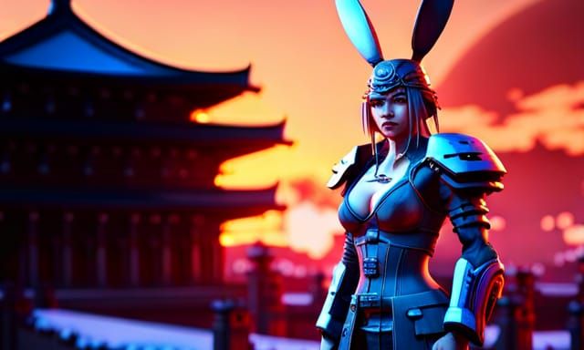 Samurai rabbit - AI Generated Artwork - NightCafe Creator