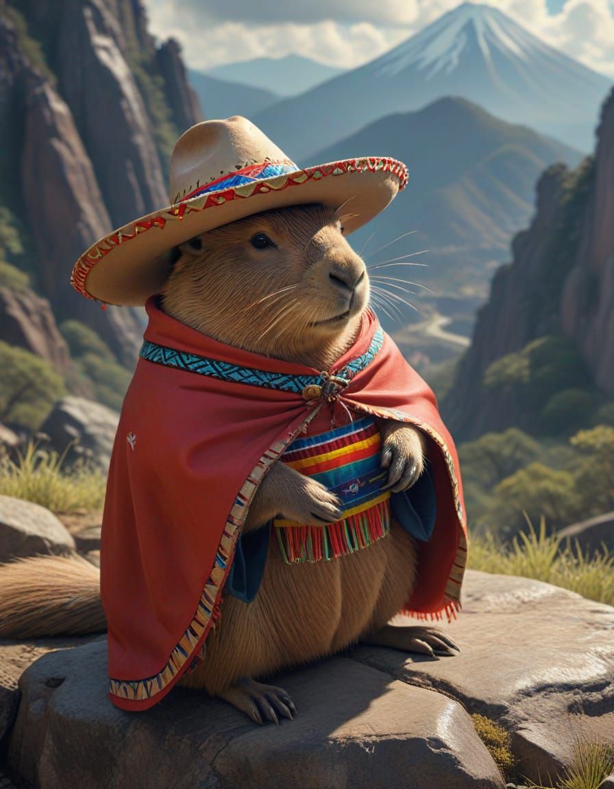 Capybara Wanderer  by @AU