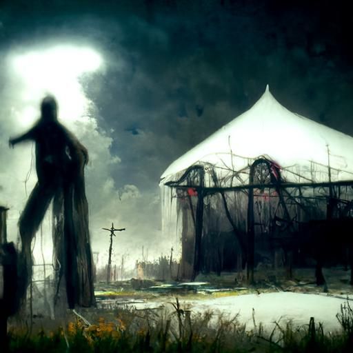 Abandoned fair ground