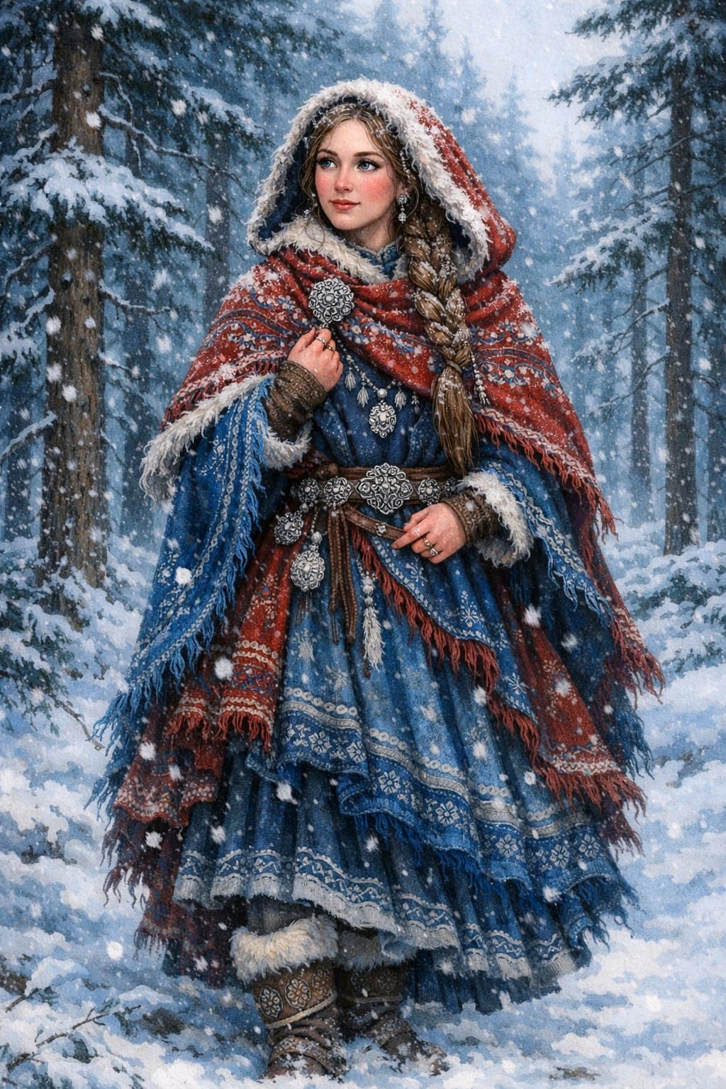 Traditional Nordic-Inspired Winter Clothing  by @Hallkatla