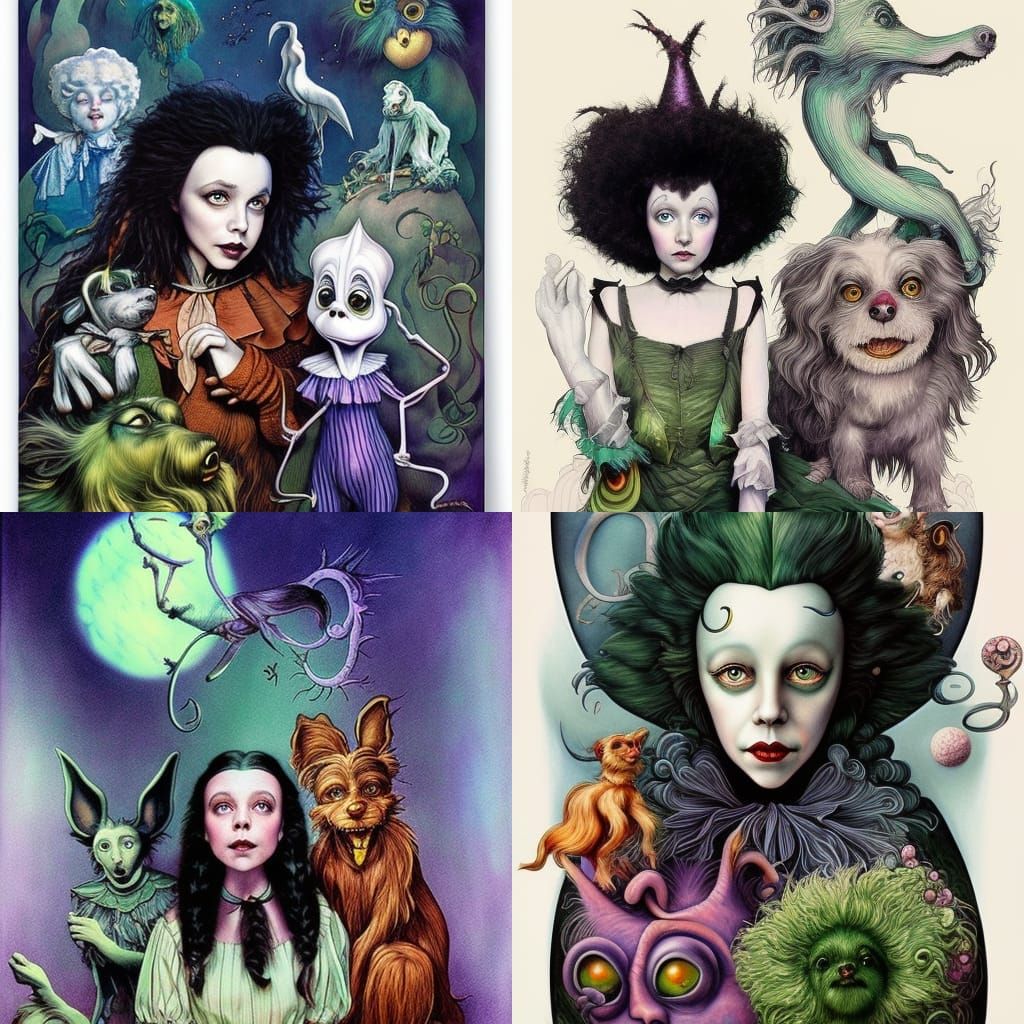 Toto from the Wizard of Oz antrimorphic by Tim Burton by artist