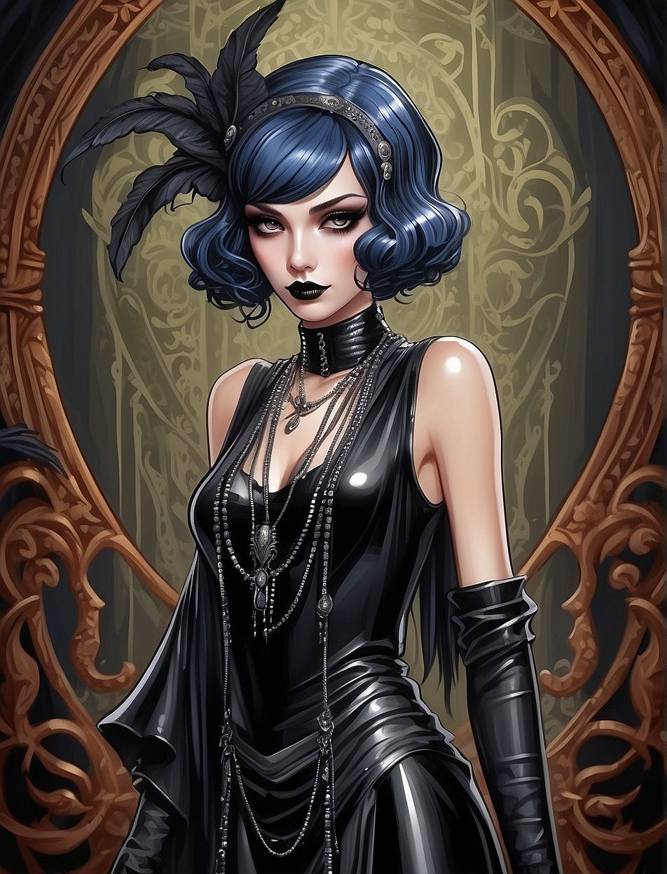 Eldritch latex flapper goth Drapery Art 5