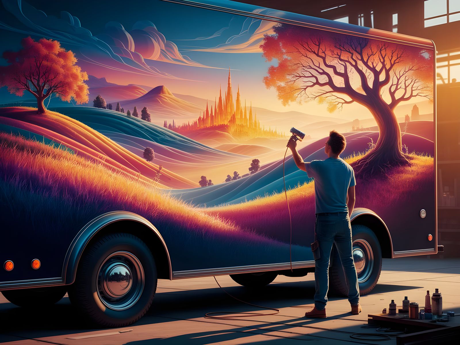 Beautify an old Truck with Airbrush   by @Good_Vibes_Only