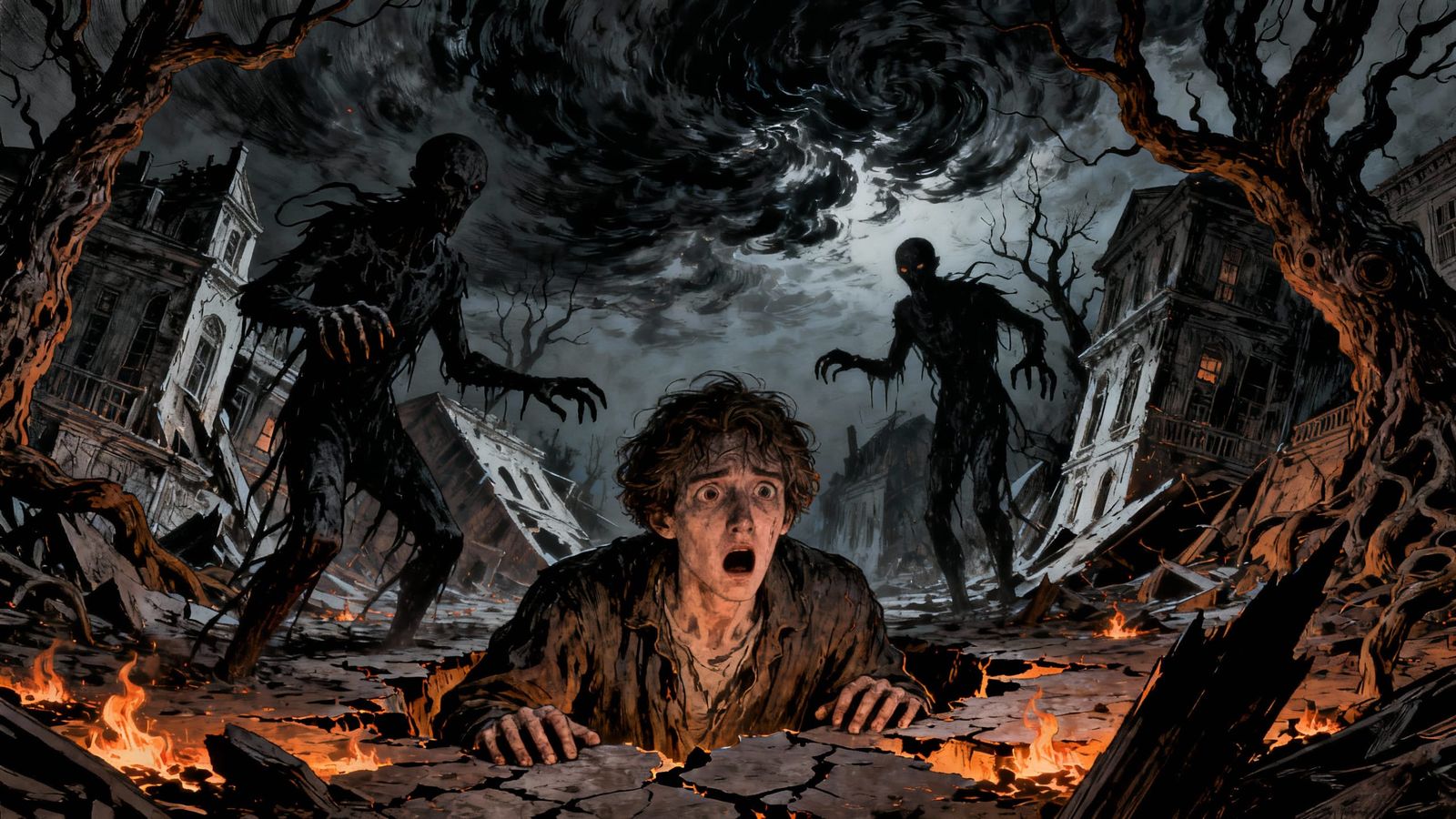 A dreamer caught in a vivid nightmare  by @Zyper