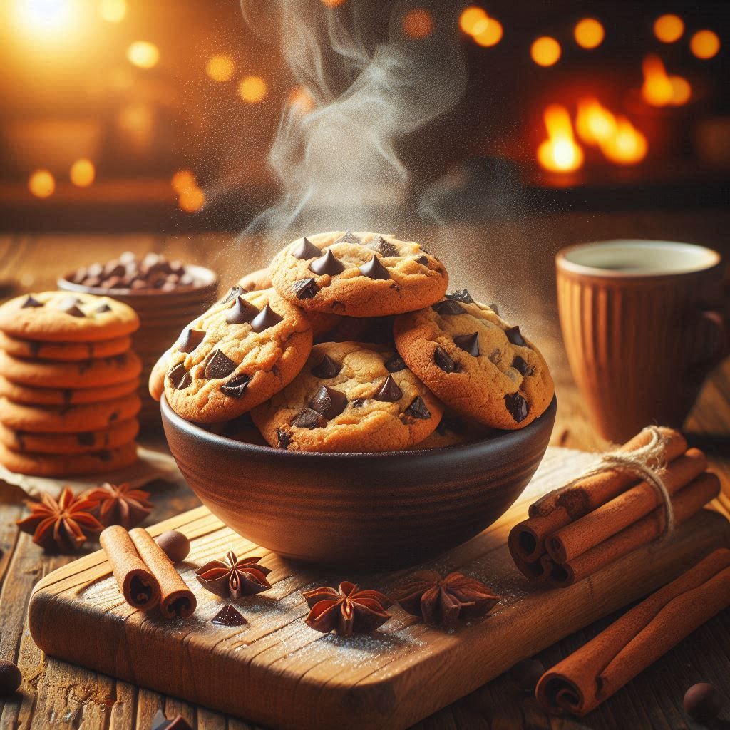 Freshly baked Chocolate Chip Cookies  by @Kiki