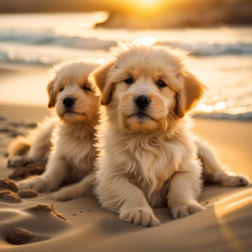 Snuggle Puppies AI Generated Artwork NightCafe Creator